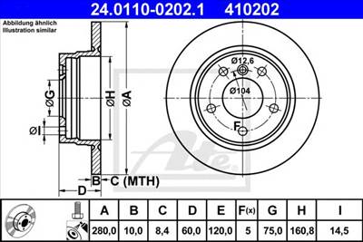 ATE 24.0110-0202.1 - féktárcsa BMW