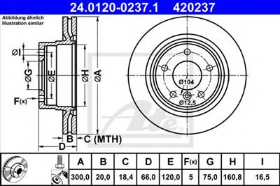 ATE 24.0120-0237.1 - féktárcsa BMW