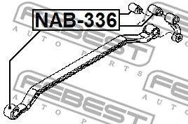 FEBEST NAB-336 - csapágypersely, laprugó NISSAN