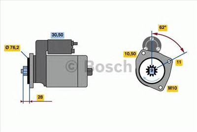 BOSCH 0 986 024 050 - önindító AUDI PORSCHE VW