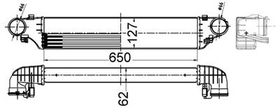 MAHLE CI 505 000S - töltőlevegő-hűtő MERCEDES-BENZ