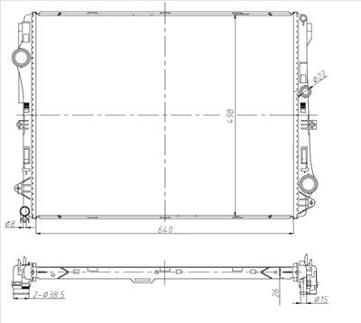 NRF 50041 - Vízhűtő (Hűtőradiátor) MERCEDES-BENZ