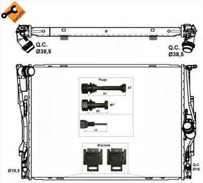 NRF 53474 - Vízhűtő (Hűtőradiátor) BMW