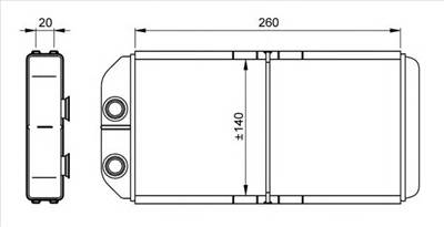 NRF 54261 - Hőcserélő, belső tér fűtés LAND ROVER