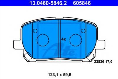 ATE 13.0460-5846.2 - fékbetét TOYOTA