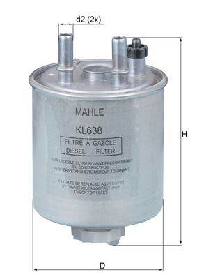 MAHLE KL 638 - Üzemanyagszűrő RENAULT
