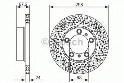 BOSCH 0 986 479 674 - féktárcsa PORSCHE