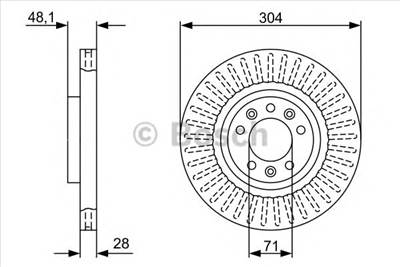 BOSCH 0 986 479 A89 - féktárcsa CITROËN DS IVECO OPEL PEUGEOT TOYOTA VAUXHALL