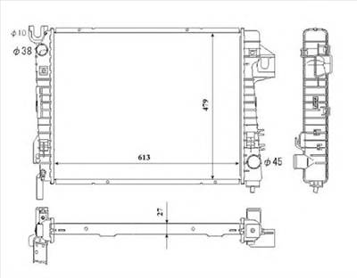 NRF 53712 - Vízhűtő (Hűtőradiátor) DODGE