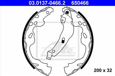 ATE 03.0137-0466.2 - fékpofakészlet CITROËN OPEL PEUGEOT SUZUKI TOYOTA VAUXHALL
