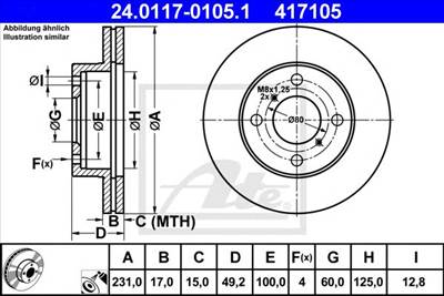 ATE 24.0117-0105.1 - féktárcsa SUZUKI
