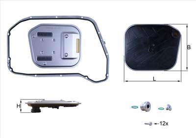 MAHLE HX 189KIT - hidraulikus szűrő, automatikus váltó AUDI