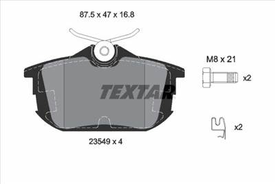 Fékbetét készlet TEXTAR 2354901 for VOLVO, MITSUBISHI, SMART, PROTON, …