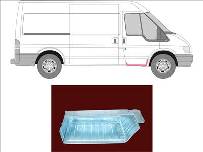 Ford Transit 2000-2006 - Fellépő lemez jobb