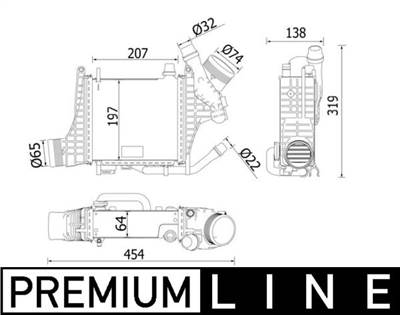 MAHLE CI 541 000P - töltőlevegő-hűtő MERCEDES-BENZ MERCEDES-BENZ (BBDC)