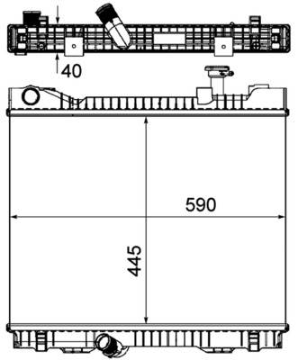 MAHLE CR 1045 000P - Vízhűtő (Hűtőradiátor) NISSAN RENAULT TRUCKS