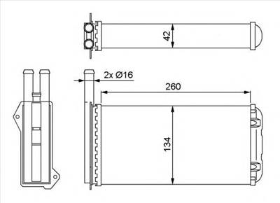 NRF 52220 - Hőcserélő, belső tér fűtés FORD