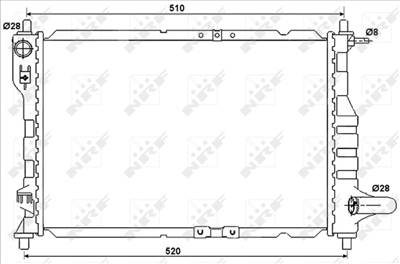 NRF 53068A - Vízhűtő (Hűtőradiátor) CHEVROLET DAEWOO