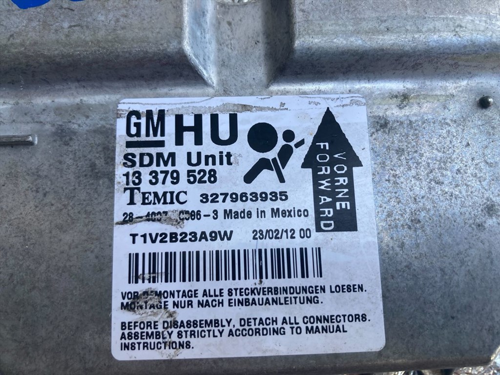 Opel Corsa D légzsák elektronika 13379528 7. kép