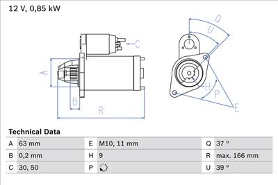 BOSCH 0 986 024 190 - önindító DACIA NISSAN PEUGEOT PROTON RENAULT