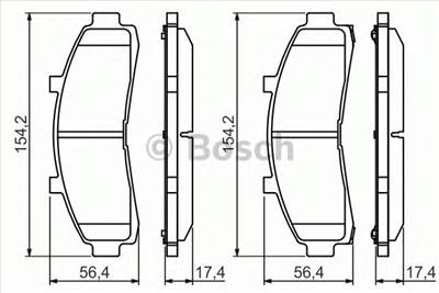 BOSCH 0 986 424 656 - fékbetét FORD AUSTRALIA FORD USA MAZDA