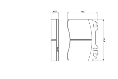 BOSCH 0 986 460 966 - fékbetét MERCEDES-BENZ