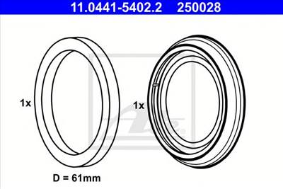 ATE 11.0441-5402.2 - tömítéskészlet, BMW FORD MAZDA OPEL PORSCHE TALBOT VAUXHALL