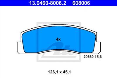 ATE 13.0460-8006.2 - fékbetét LADA