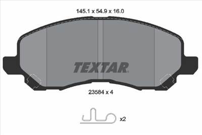 Fékbetét készlet TEXTAR 2358403 for CHRYSLER, DODGE, JEEP, LANCIA
