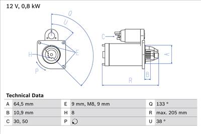 BOSCH 0 986 024 210 - önindító FIAT LANCIA