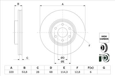 BOSCH 0 986 479 H29 - féktárcsa MERCEDES-BENZ