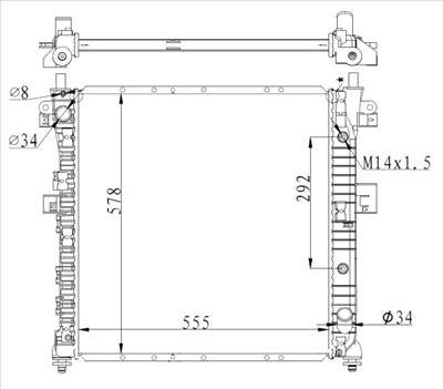 NRF 59342 - Vízhűtő (Hűtőradiátor) SSANGYONG