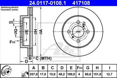 ATE 24.0117-0108.1 - féktárcsa SUZUKI