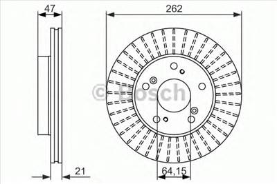 BOSCH 0 986 479 687 - féktárcsa HONDA
