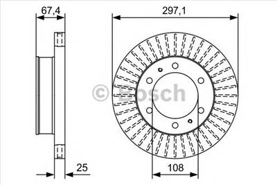 BOSCH 0 986 479 A96 - féktárcsa TOYOTA