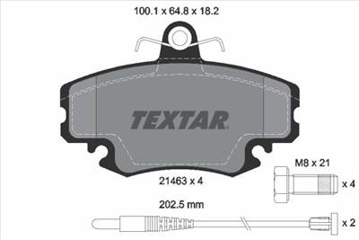 Fékbetét készlet TEXTAR 2146304 for RENAULT, DACIA, PEUGEOT, CITROËN, …