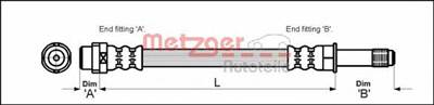 METZGER 4110331 - fékcső MERCEDES-BENZ VW