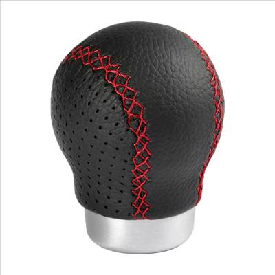 Sebességváltó gomb, bőr, fekete-piros, Lampa Zero Sport