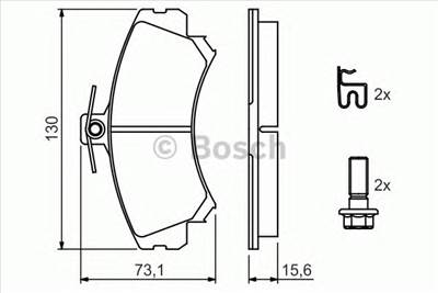 BOSCH 0 986 424 371 - fékbetét MITSUBISHI PROTON SMART VOLVO