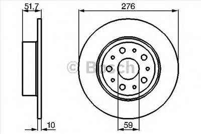 BOSCH 0 986 478 463 - féktárcsa ALFA ROMEO LANCIA
