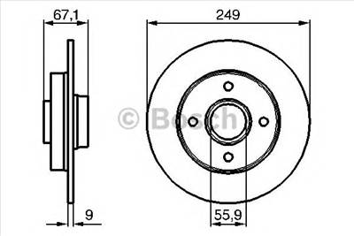 BOSCH 0 986 479 219 - féktárcsa CITROËN PEUGEOT