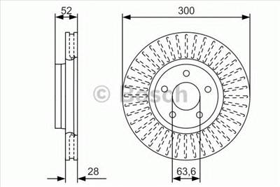 BOSCH 0 986 479 D38 - féktárcsa FORD FORD AUSTRALIA