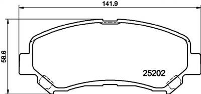 Fékbetét készlet MINTEX MDB3172 for NISSAN, SUZUKI, VENUCIA