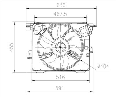 NRF 47899 - ventilátor, motorhűtés SMART