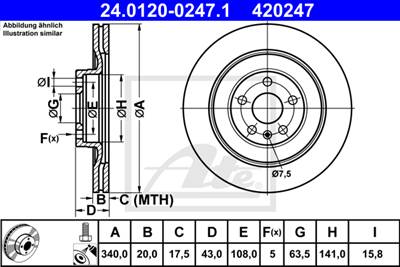 ATE 24.0120-0247.1 - féktárcsa VOLVO