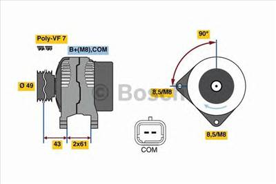 BOSCH 0 986 080 420 - generátor NISSAN OPEL RENAULT VAUXHALL