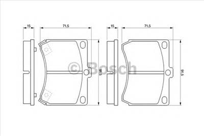 BOSCH 0 986 460 974 - fékbetét EUNOS FORD ASIA / OZEANIA MAZDA