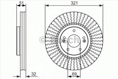 BOSCH 0 986 479 692 - féktárcsa HYUNDAI