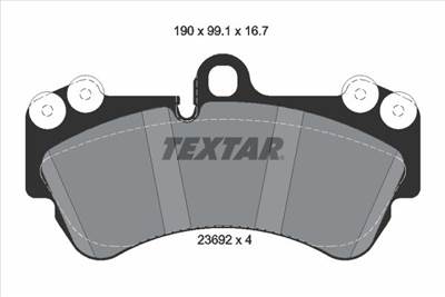 Fékbetét készlet TEXTAR 2369202 for VW, PORSCHE, SEAT, SKODA, …