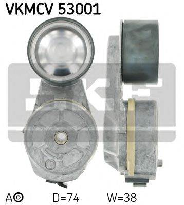 SKF VKMCV 53001 - hosszbordásszíj feszítőgörgő FENDT RENAULT TRUCKS VOLVO